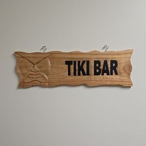 Wooden Tiki Bar Sign